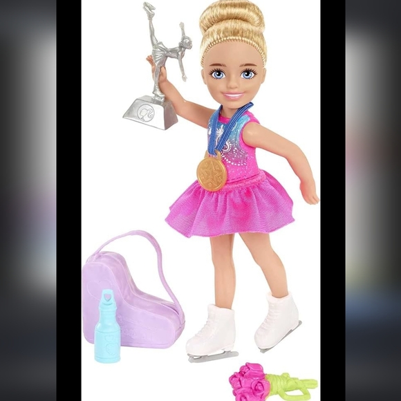 BARBIE CHELSEA I CAN BE ICE SKATER FIGURE SKATER DOLL - Picture 2 of 13